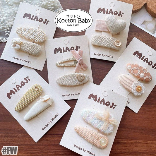 (isi 2/3pcs) Set Jepitan rambut | Pita Rambut | bayi anak bunga import perempuan aksesoris catalog JYRF FW