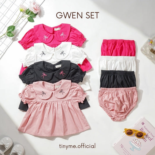TINYME 0-18 bln || SETELAN ANAK SET ATASAN PEPLUM CELANA  BAYI catalog TMTM GWEN