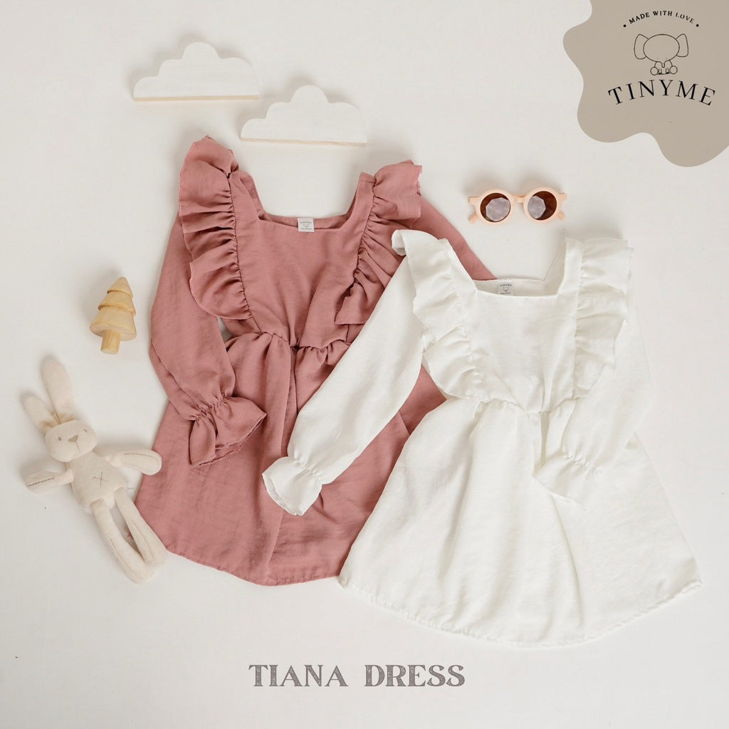 TINYME 1-4thn | DRESS BAYI ANAK BASIC CASUAL PESTA ELEGAN FORMAL PEREMPUAN catalog TMTM TIANA