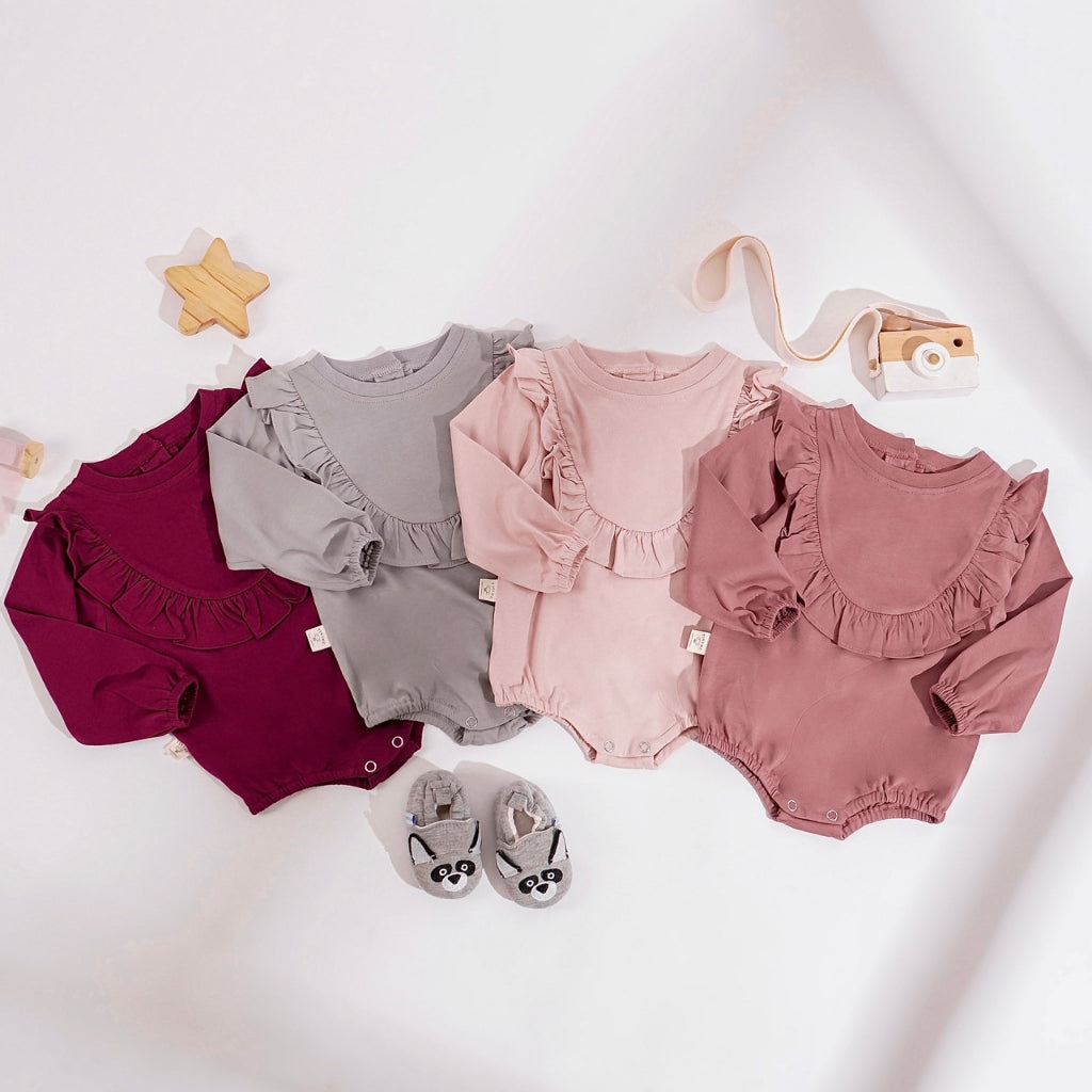 TINYME 0-18bln JUMPER RUFFLE BASIC BAYI | JUMPSUIT ROMPER BAJU PAKAIAN ANAK BABY catalog TMTM FREYA