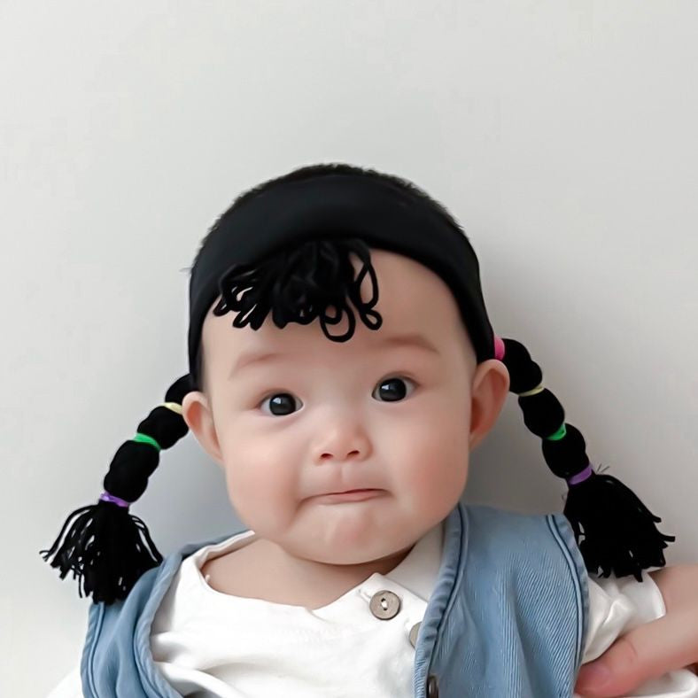 0-3 thn || Topi Wig Korea Bayi Rambut Palsu Newborn Anak Polos Kupluk Karakter Lucu Emen Anak Impor Catalog OIMG OK
