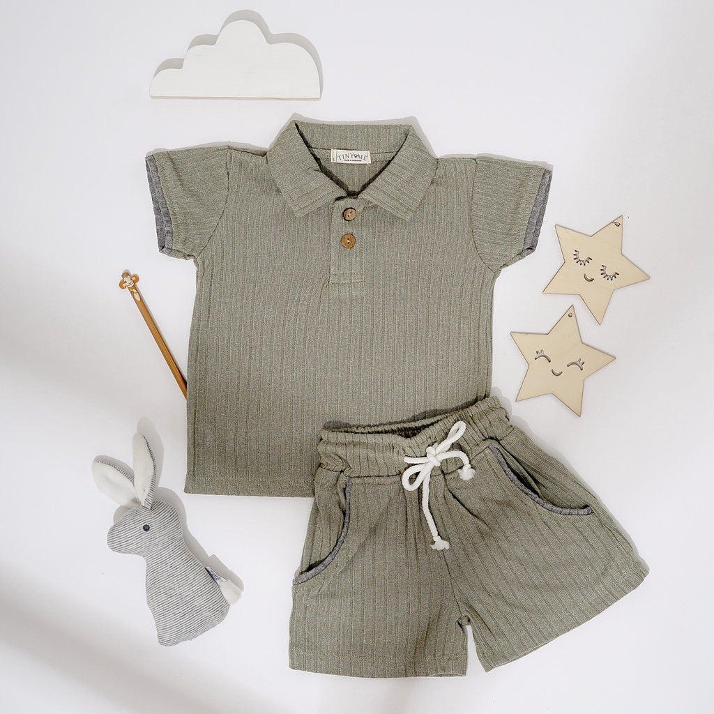 TINYME 1-4thn | Setelan Tshirt + Celana (1 set) Laki-laki Bayi Anak Pakaian anak Kaos Bayi catalog TMTM HIRO