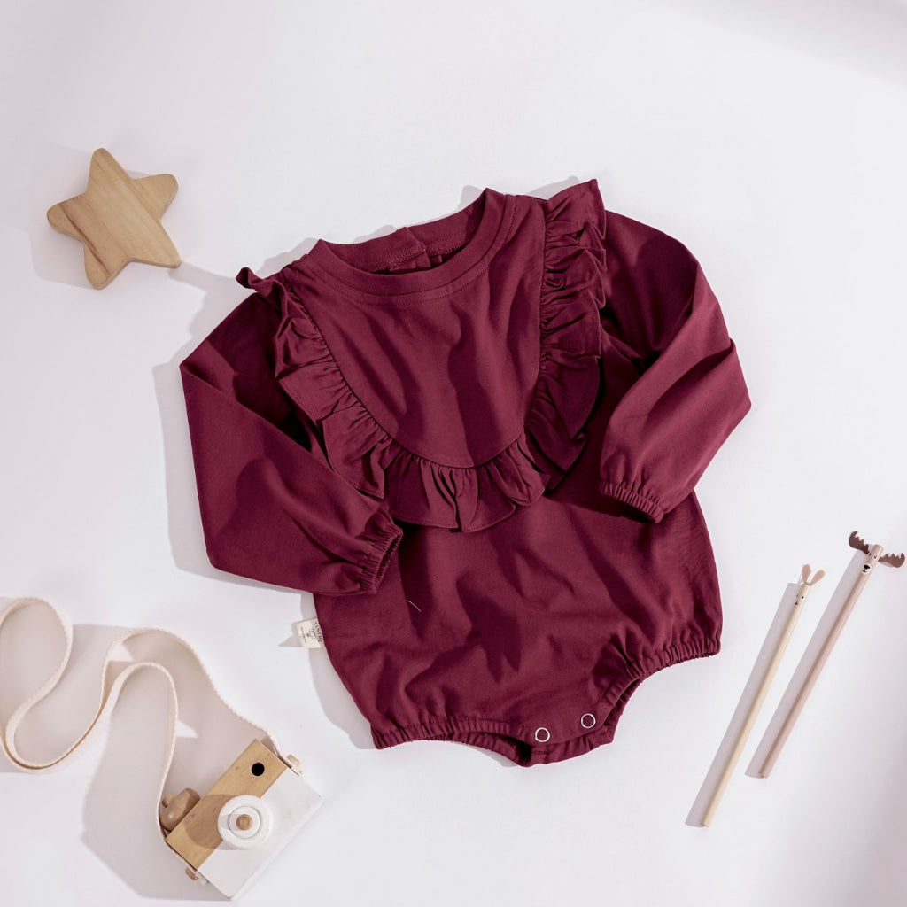 TINYME 0-18bln JUMPER RUFFLE BASIC BAYI | JUMPSUIT ROMPER BAJU PAKAIAN ANAK BABY catalog TMTM FREYA