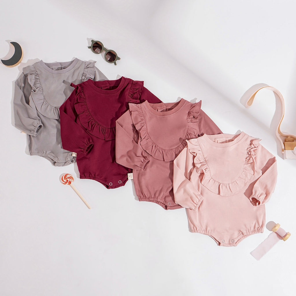 TINYME 0-18bln JUMPER RUFFLE BASIC BAYI | JUMPSUIT ROMPER BAJU PAKAIAN ANAK BABY catalog TMTM FREYA