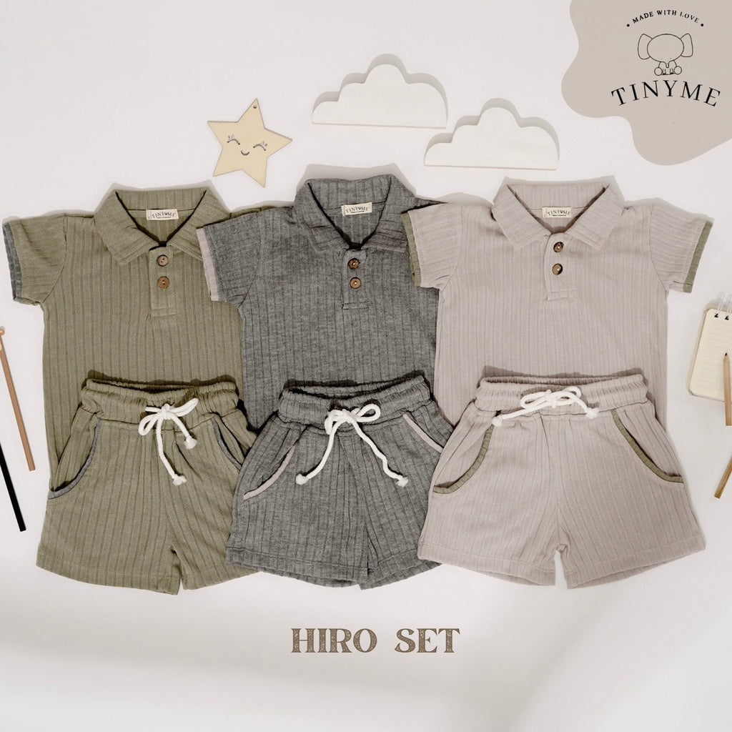 TINYME 1-4thn | Setelan Tshirt + Celana (1 set) Laki-laki Bayi Anak Pakaian anak Kaos Bayi catalog TMTM HIRO