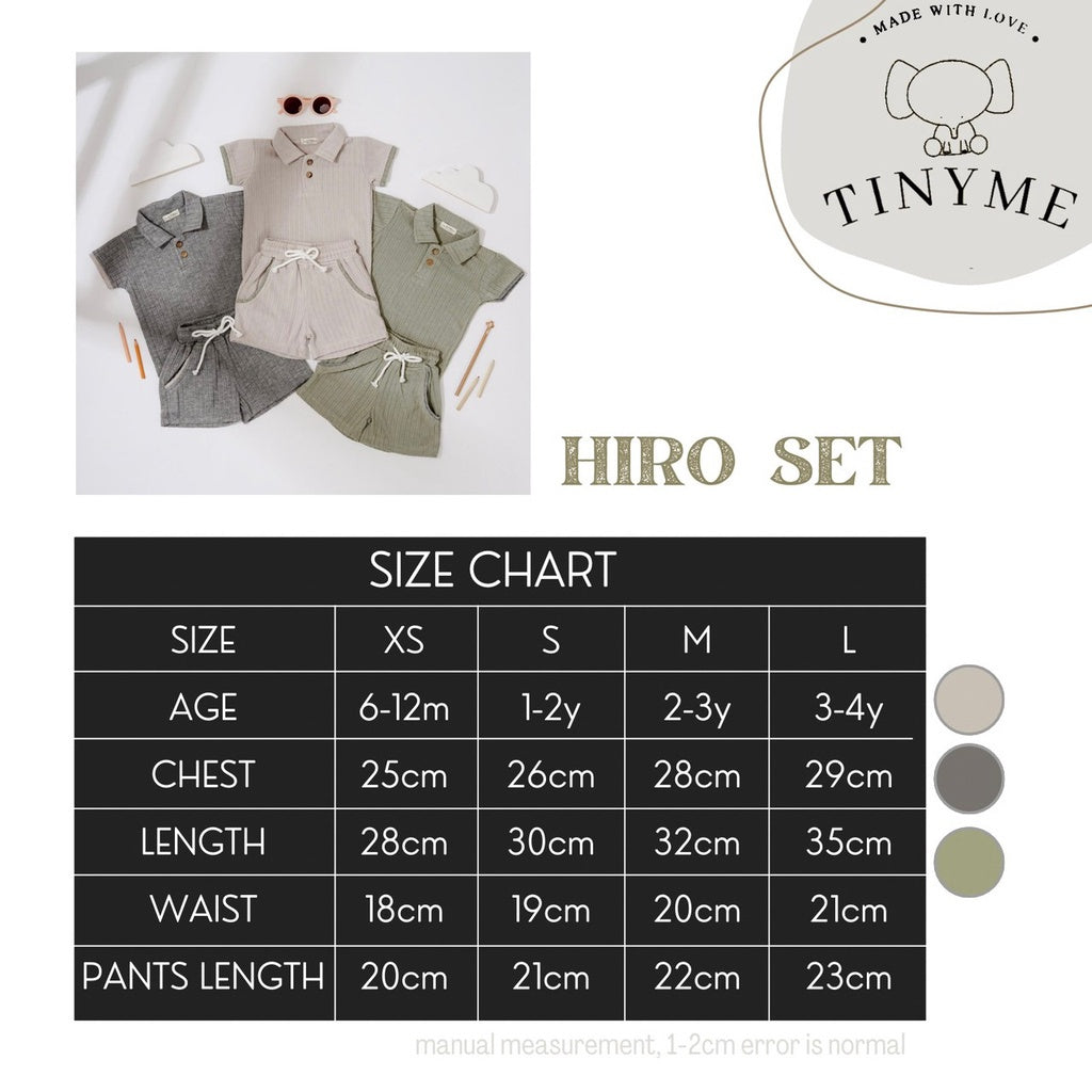 TINYME 1-4thn | Setelan Tshirt + Celana (1 set) Laki-laki Bayi Anak Pakaian anak Kaos Bayi catalog TMTM HIRO