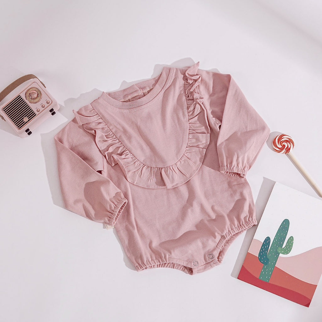 TINYME 0-18bln JUMPER RUFFLE BASIC BAYI | JUMPSUIT ROMPER BAJU PAKAIAN ANAK BABY catalog TMTM FREYA