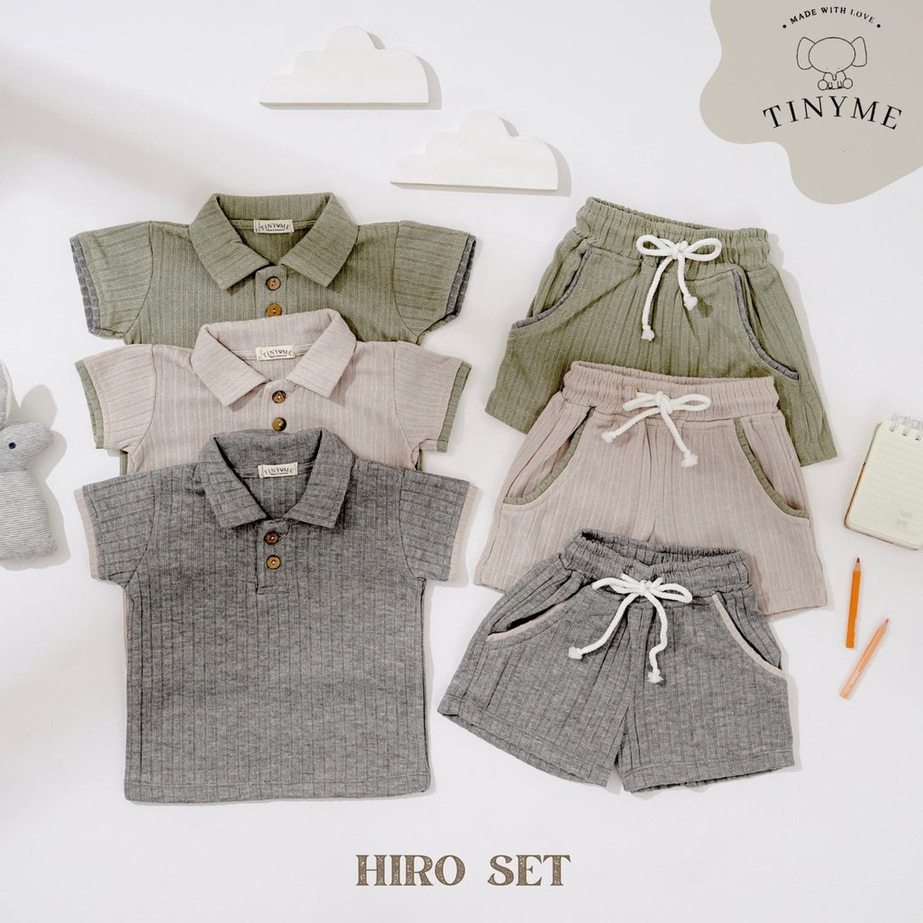 TINYME 1-4thn | Setelan Tshirt + Celana (1 set) Laki-laki Bayi Anak Pakaian anak Kaos Bayi catalog TMTM HIRO