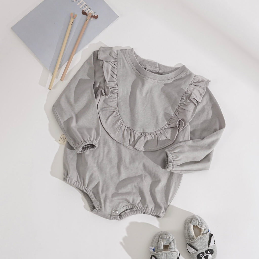 TINYME 0-18bln JUMPER RUFFLE BASIC BAYI | JUMPSUIT ROMPER BAJU PAKAIAN ANAK BABY catalog TMTM FREYA