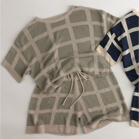 1-5thn | Setelan Atasan + Celana Basic Lengan Pendek Anak Unisex Pakaian Bayi MTQN catalog QK