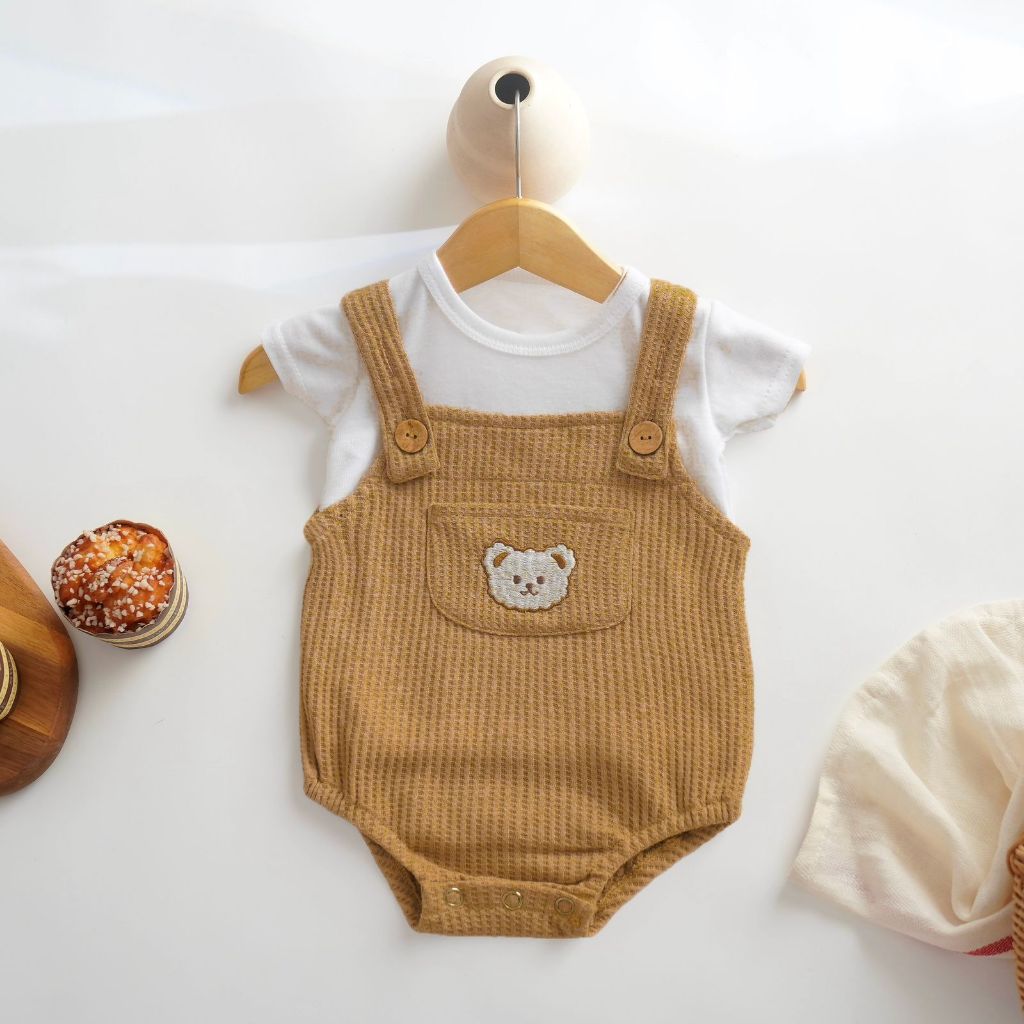 TINYME 0-18 bln || Set Jumpsuit Overall + Kaos  Celana Kodok Gantung Luaran Anak Bayi Catalog TMTM TAYLOR