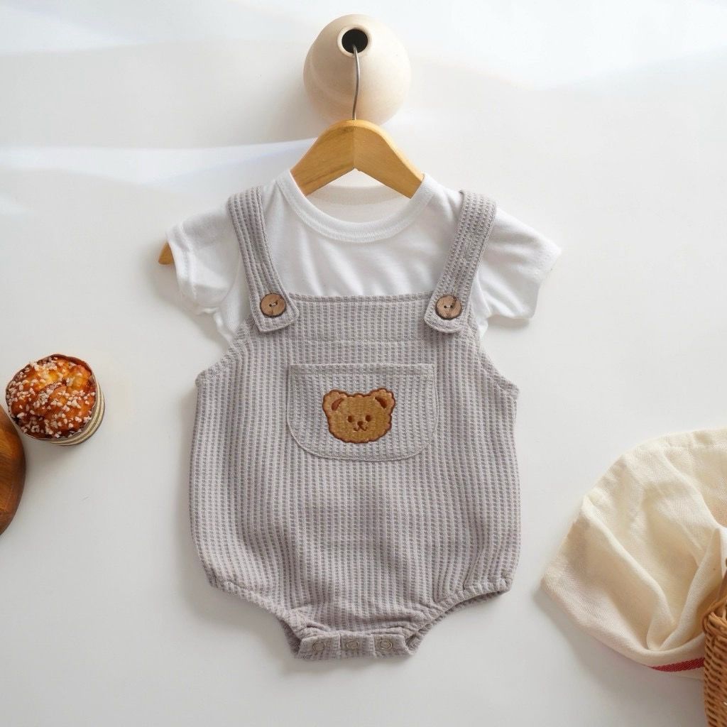 TINYME 0-18 bln || Set Jumpsuit Overall + Kaos  Celana Kodok Gantung Luaran Anak Bayi Catalog TMTM TAYLOR