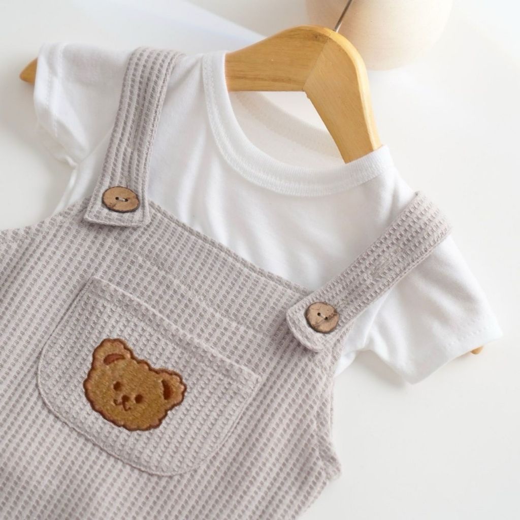 TINYME 0-18 bln || Set Jumpsuit Overall + Kaos  Celana Kodok Gantung Luaran Anak Bayi Catalog TMTM TAYLOR