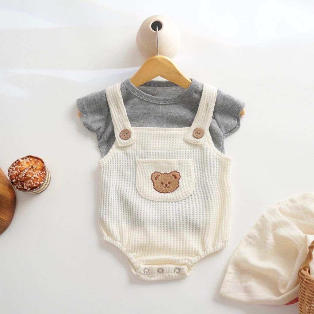 TINYME 0-18 bln || Set Jumpsuit Overall + Kaos  Celana Kodok Gantung Luaran Anak Bayi Catalog TMTM TAYLOR