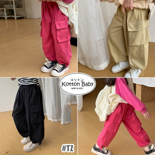 2-7 thn || Celana Panjang Chino Karet Anak Cargo Jalan Formal Bayi PEREMPUAN catalog NXTY TZ