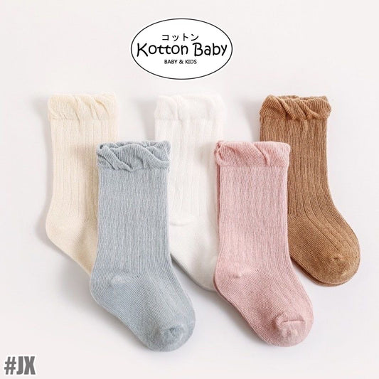 0-3 thn | KAOS KAKI POLOS BAYI ANAK IMPOR NEWBORN SOCKS PEREMPUAN catalog JCZZ JX
