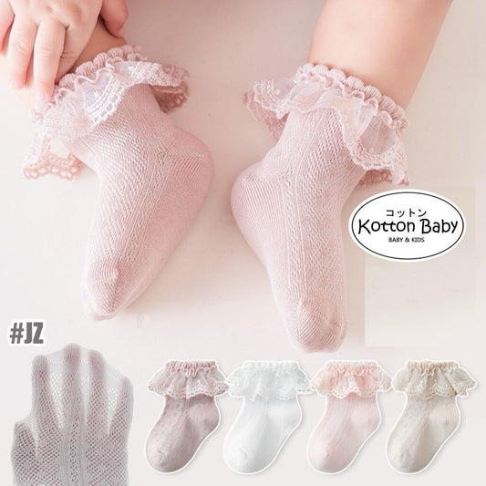 0-5 thn | KAOS KAKI RUFFLE BAYI ANAK IMPOR NEWBORN SOCKS PEREMPUAN Catalog JCZZ JZ