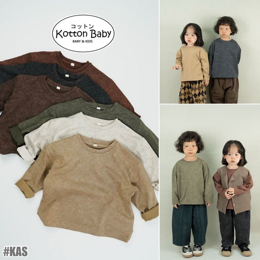 1-5thn | Tshirt Kaos Korea Basic Lengan Panjang Oblong Anak Laki-laki Pakaian Bayi KQHZ catalog KAS