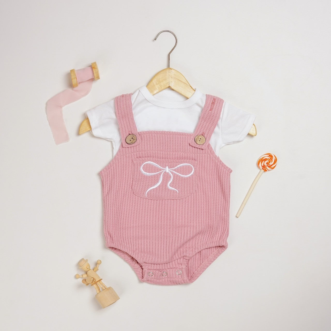 TINYME 0-18 bln || Set Jumpsuit Overall + Kaos  Celana Kodok Gantung Luaran Anak Bayi Catalog TMTM CARROL