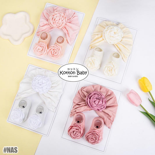 0-1 thn | 2in1 (Kaos kaki + Bandana) BAYI ANAK IMPOR SOCKS LUCU ANAK PEREMPUAN catalog QUIN NAS