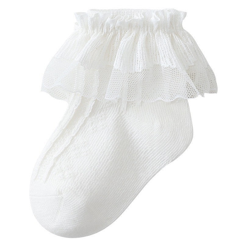 0-5 thn | KAOS KAKI RUFFLE BAYI ANAK IMPOR NEWBORN SOCKS PEREMPUAN Catalog QN QDA