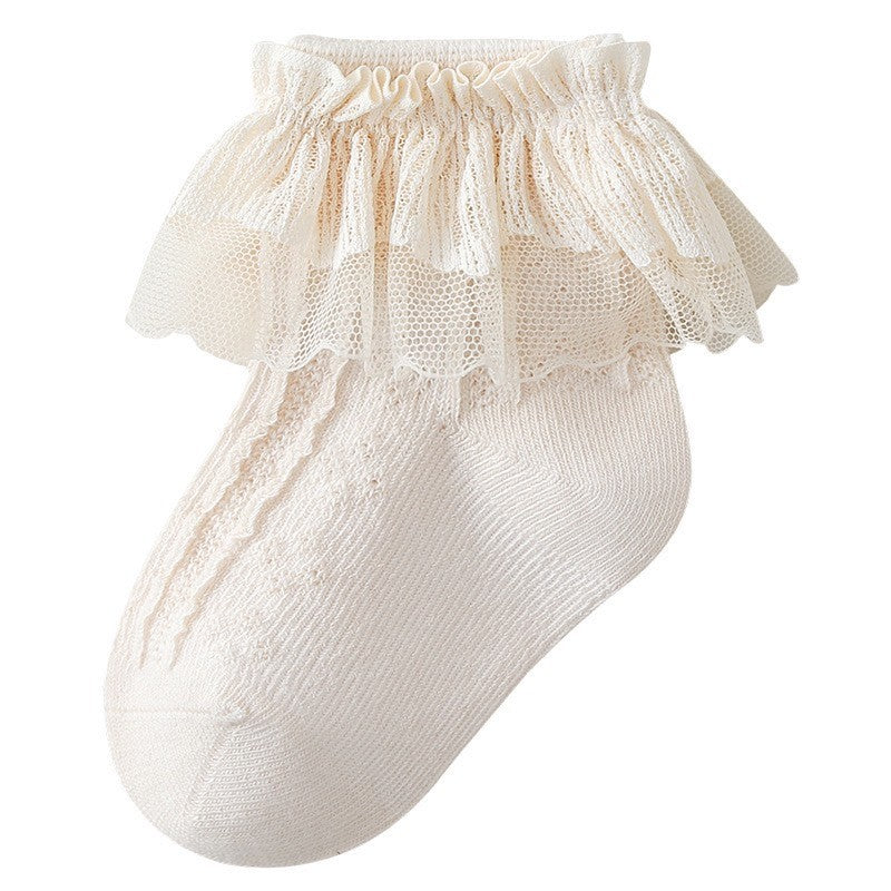 0-5 thn | KAOS KAKI RUFFLE BAYI ANAK IMPOR NEWBORN SOCKS PEREMPUAN Catalog QN QDA