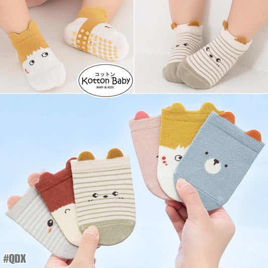 1-5 thn | KAOS KAKI BAYI ANAK IMPOR NEWBORN SOCKS LUCU KARAKTER KARTUN catalog QN QDX