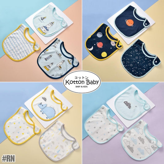 (ISI 3pcs) Premium BIB SLABBER BUNGA BAYI SET CELEMEK TATAKAN LIUR ANAK catalog NSLR RN