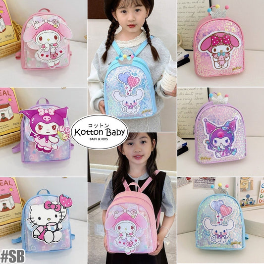 RANSEL SANRIO ANAK TK MINI PRINCESS RANSEL BAHU BACKPACK  LUCU CATALOG SQTQ SB
