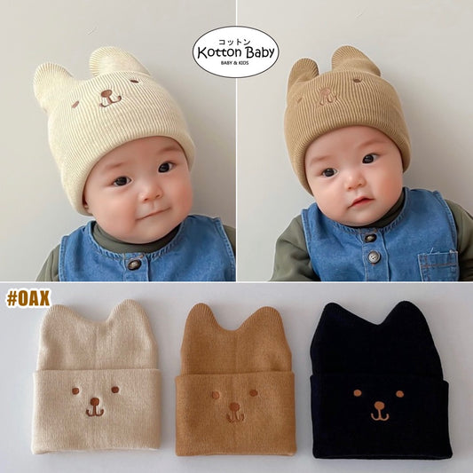0-2 thn || Topi Bayi Newborn Anak Polos Kupluk Karakter Lucu Emen Anak Impor Catalog OIMG OAX