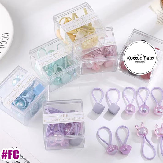 (5psg) Set Ikat rambut | Pita Karet Rambut | bayi anak import perempuan aksesoris catalog JYRF FC