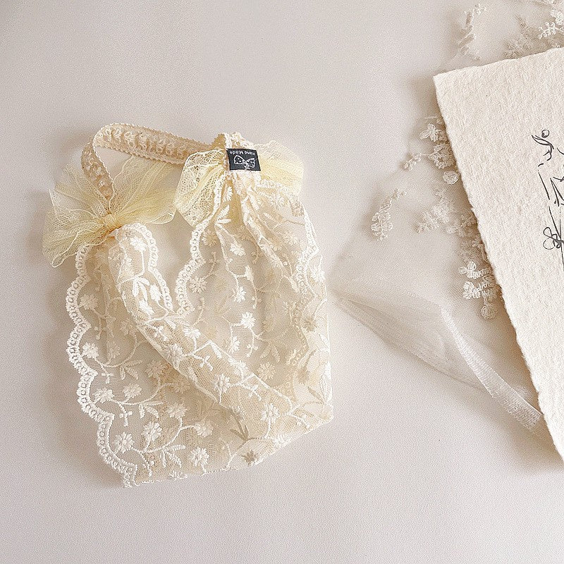 Bando Lace Princess Anak Bow | Mahkota Bandana Pita Rambut Aksesoris Kepala | premium import perempuan catalog WGEP PB