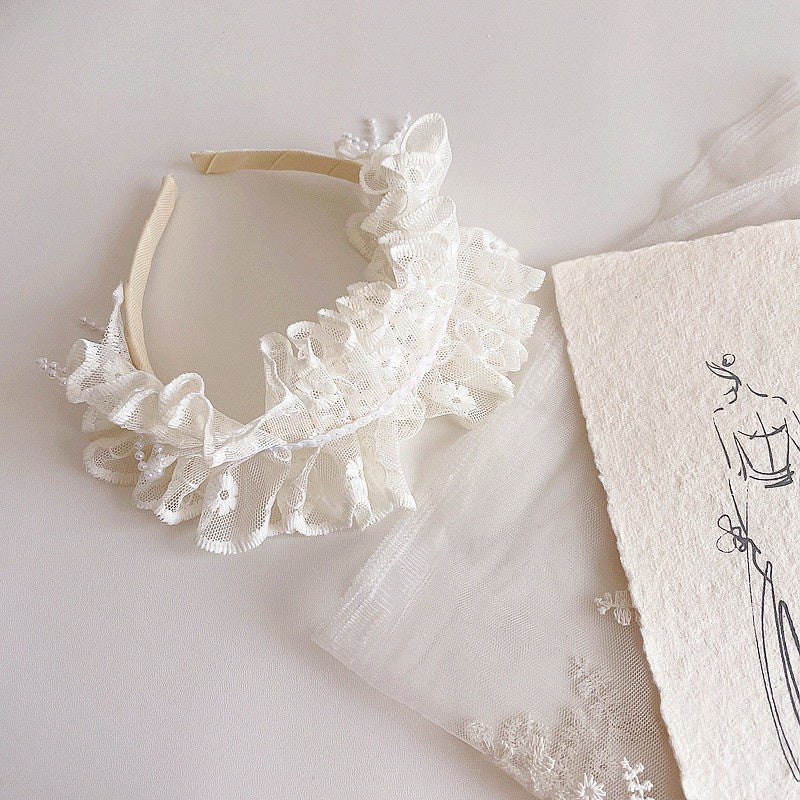 Bando Lace Princess Anak Bow | Mahkota Bandana Pita Rambut Aksesoris Kepala | premium import perempuan catalog WGEP PB