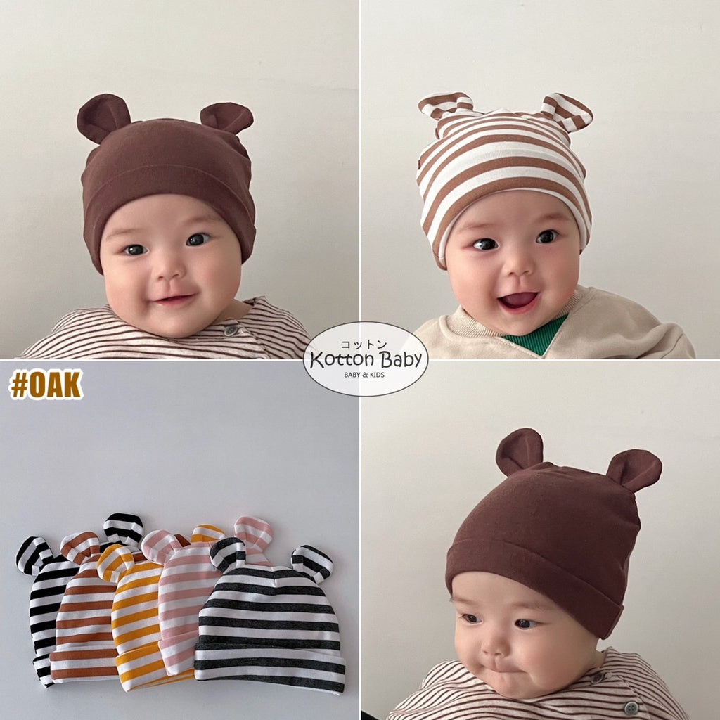 0-2 thn || Topi Bayi Newborn Anak Polos Kupluk Karakter Lucu Emen Anak Impor Catalog OIMG OAK