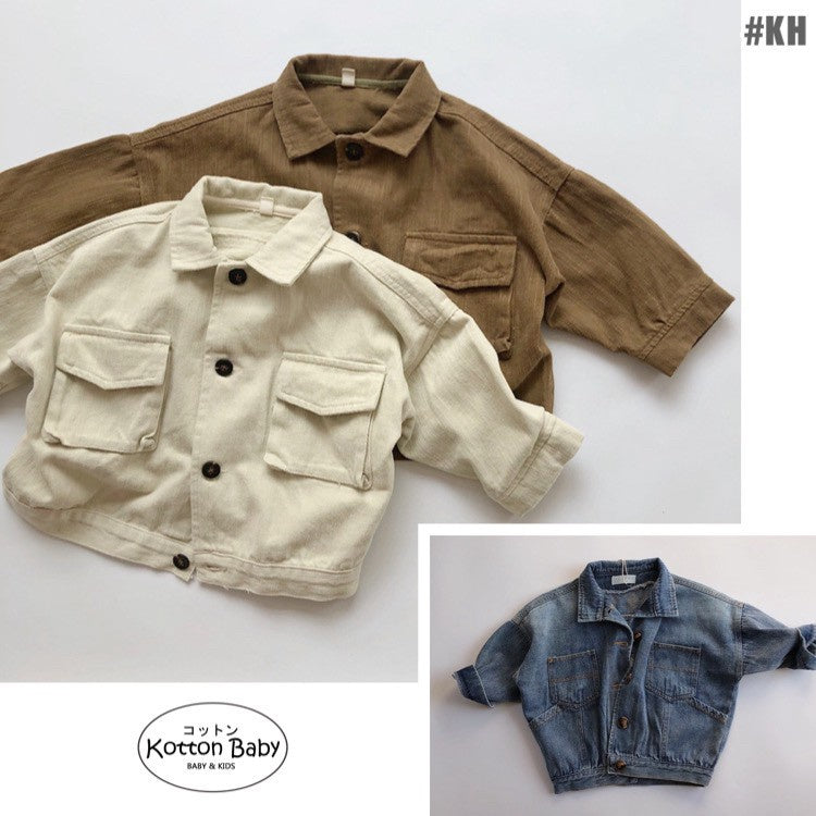 1-7 thn | Jaket Denim Jeans Anak Coat Cargo Jalan Formal Bayi Catalog KQHZ KH