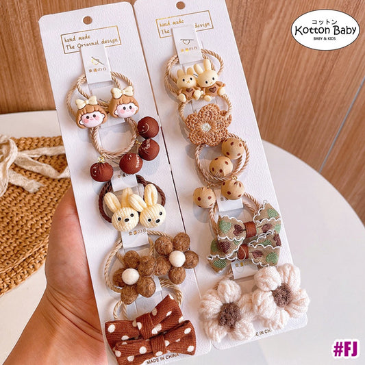 (isi 10pcs) Set Ikat rambut | Pita Karet Rambut | bayi anak import perempuan aksesoris catalog JYRF FJ