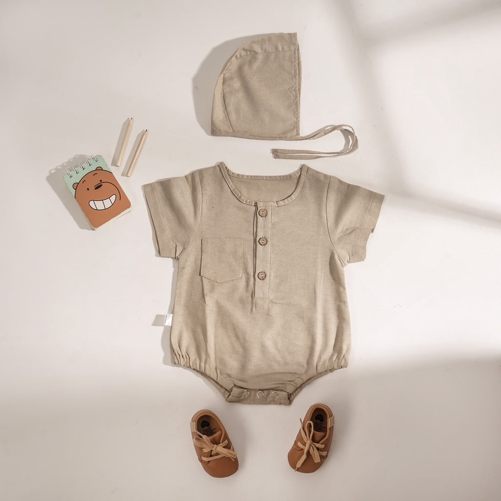 TINYME (free topi bonnet) 0-18bln ROMPER BASIC BAYI | JUMPSUIT JUMPER BAJU PAKAIAN ANAK BABY catalog TMTM Adam