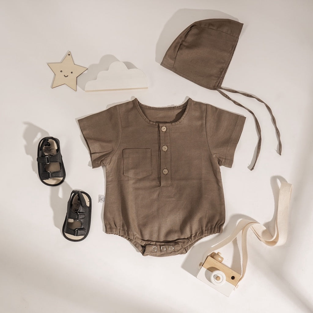 TINYME (free topi bonnet) 0-18bln ROMPER BASIC BAYI | JUMPSUIT JUMPER BAJU PAKAIAN ANAK BABY catalog TMTM Adam