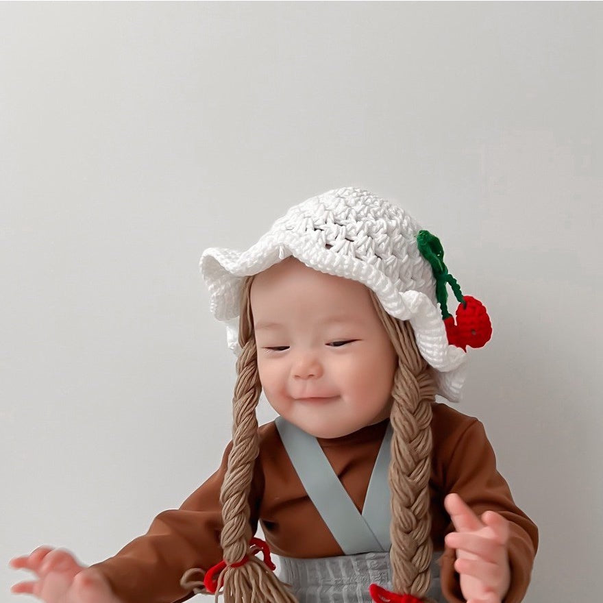 0-3 thn || Topi Wig Korea Bayi Rambut Palsu Newborn Anak Polos Kupluk Karakter Lucu Emen Anak Impor Catalog OIMG OBC