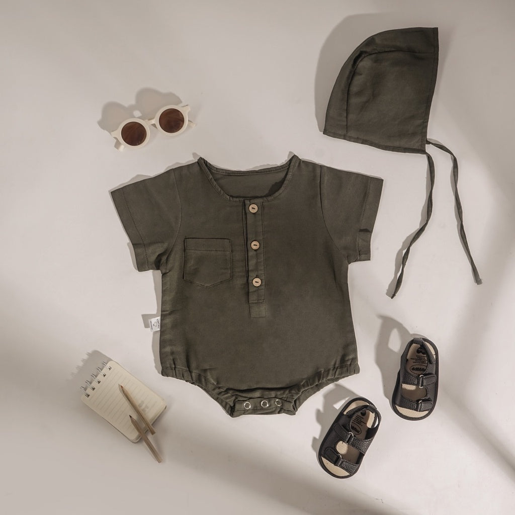 TINYME (free topi bonnet) 0-18bln ROMPER BASIC BAYI | JUMPSUIT JUMPER BAJU PAKAIAN ANAK BABY catalog TMTM Adam