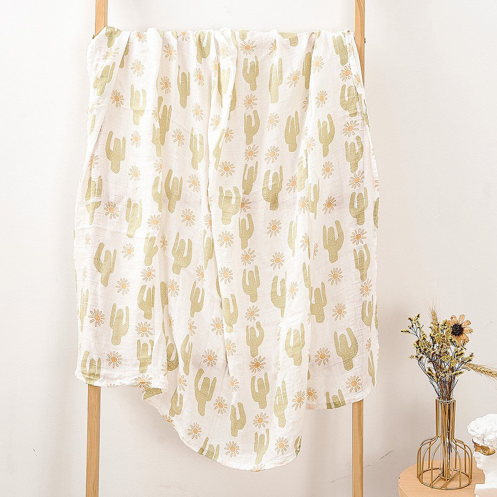 (120x110cm) Kain Bedong Muslin Bayi | Baby Swaddle Muslin Bamboo | Selimut Bayi Catalog G