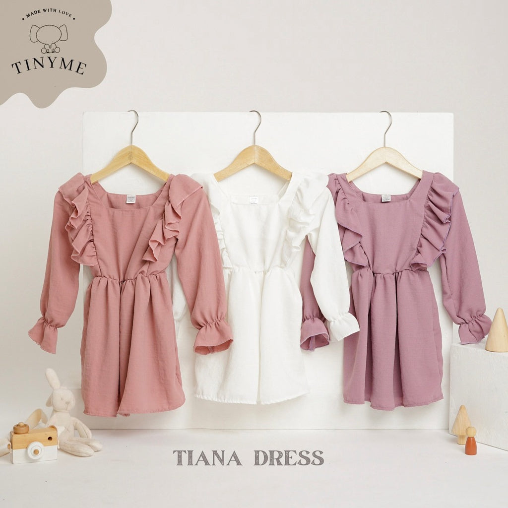 TINYME 1-4thn | DRESS BAYI ANAK BASIC CASUAL PESTA ELEGAN FORMAL PEREMPUAN catalog TMTM TIANA