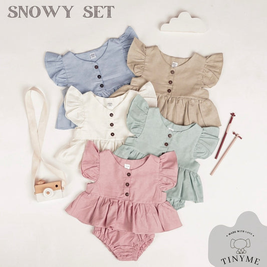TINYME 0-3 thn || ( ATASAN PEPLUM / CELANA ) KAOS BAYI ANAK CASUAL catalog TMTM SNOWY
