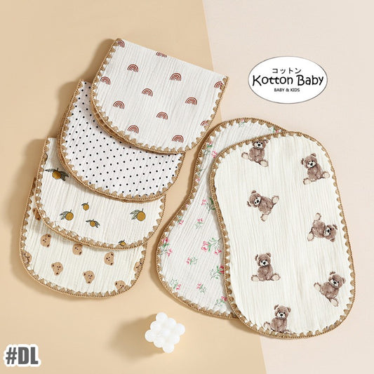 23x38 cm Burp Bib | Celemek Bahu Makan Sapu Tangan Bayi Anak | Washlap Washcloth Catalog DQIN DL