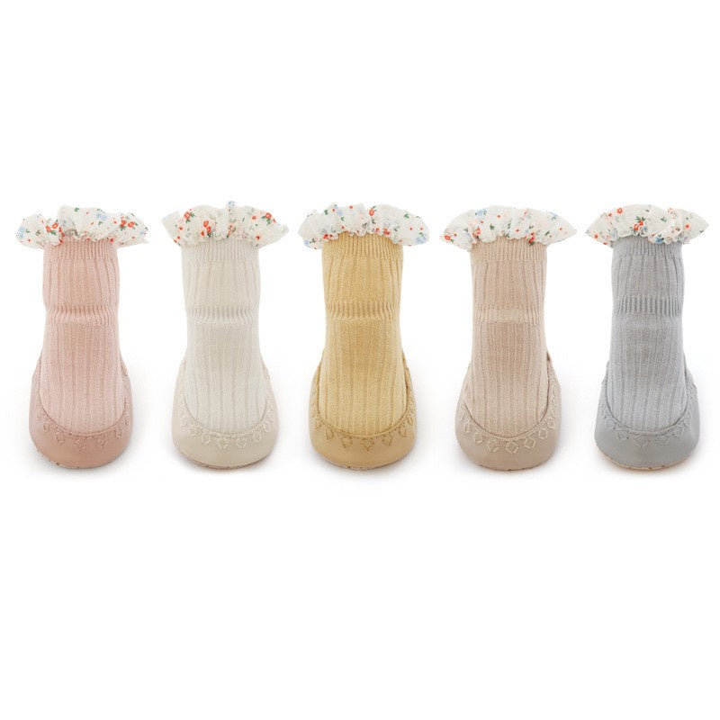 0-2 thn KAOS KAKI RUFFLE LACE ANTI SLIP PREWALKER SEPATU BAYI ANAK SHOES catalog NMBB FO