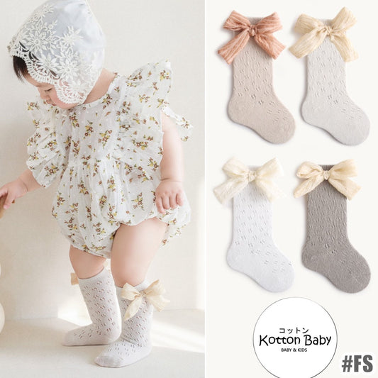 0-3 thn | KAOS KAKI RIBBON PITA BAYI ANAK NEWBORN SOCKS PEREMPUAN catalog NMBB FS