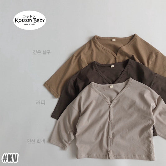 1-5thn | Kardigan Korea Basic Baju Atasan Outer Lengan Panjang Anak Pakaian Bayi KQHZ catalog KV