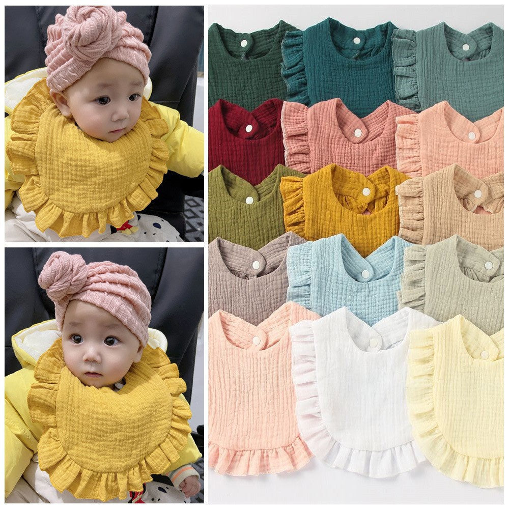 BIB SLABBER RUFFLE POLOS MUSLIN BAYI SET CELEMEK TATAKAN LIUR ANAK DQIN Q catalog