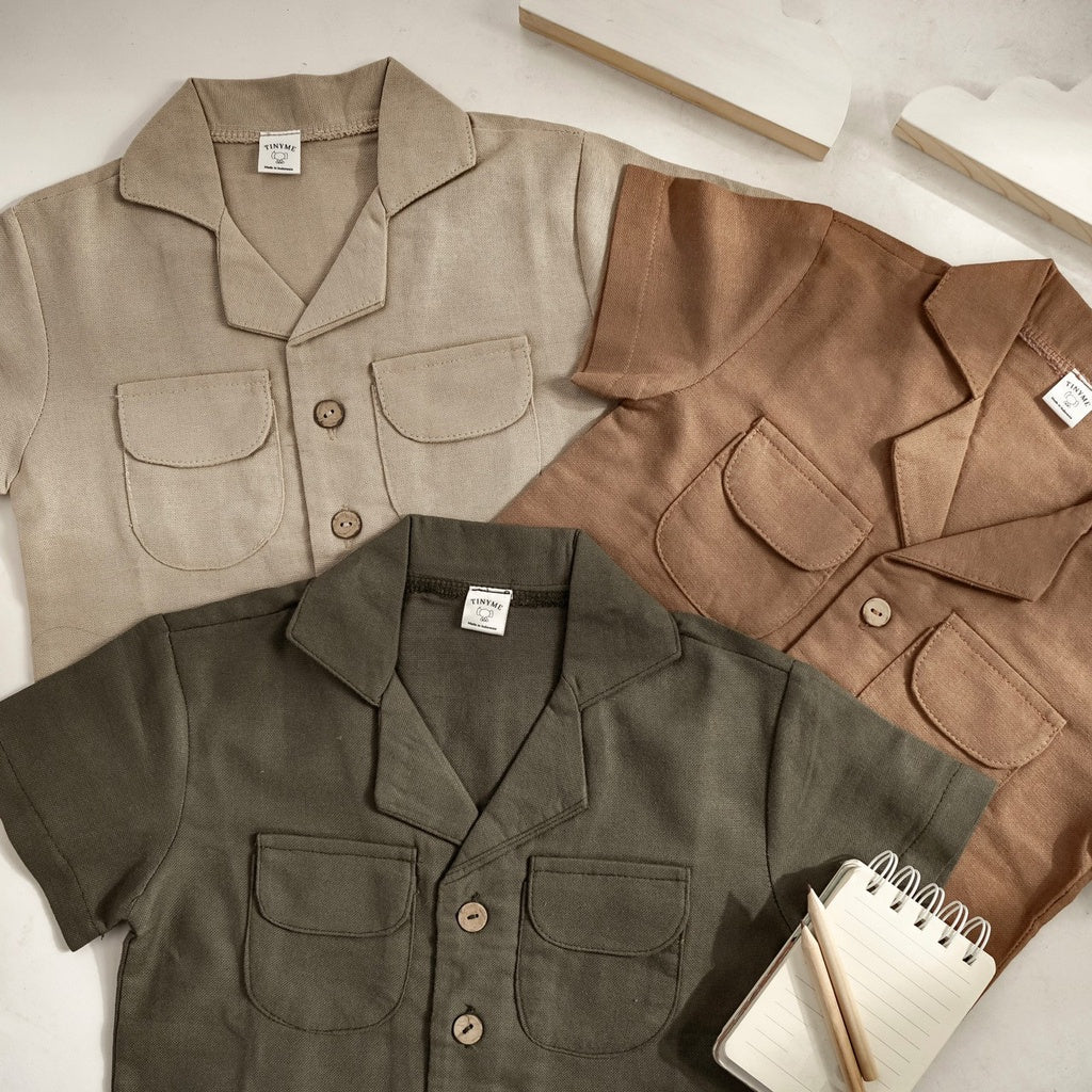 TINYME 0-3 THN || JUNGLE SET ATASAN + CELANA  (1 set) KAOS BAYI ANAK SAFARI ZOO KEMEJA CASUAL catalog TMTM