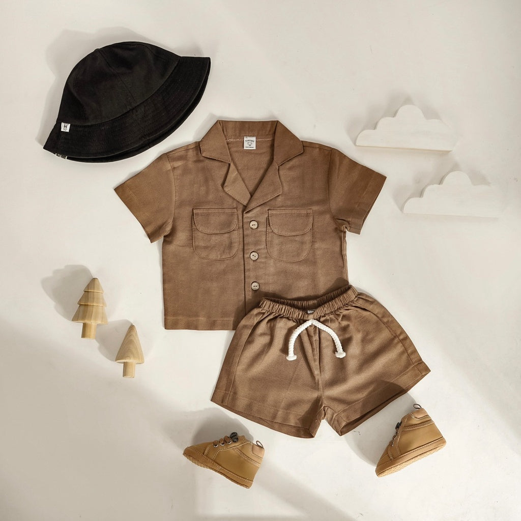 TINYME 0-3 THN || JUNGLE SET ATASAN + CELANA  (1 set) KAOS BAYI ANAK SAFARI ZOO KEMEJA CASUAL catalog TMTM